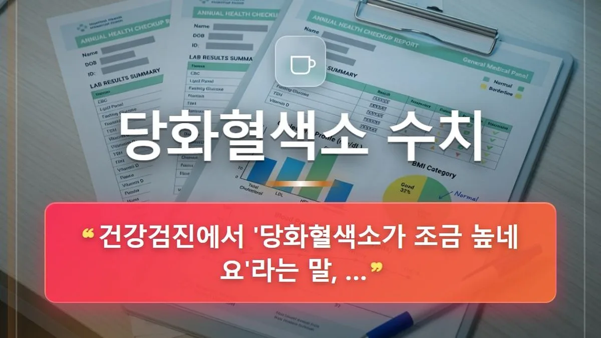 당화혈색소 6.0 넘으면… 공복혈당보다 먼저 — 홈판 썸네일