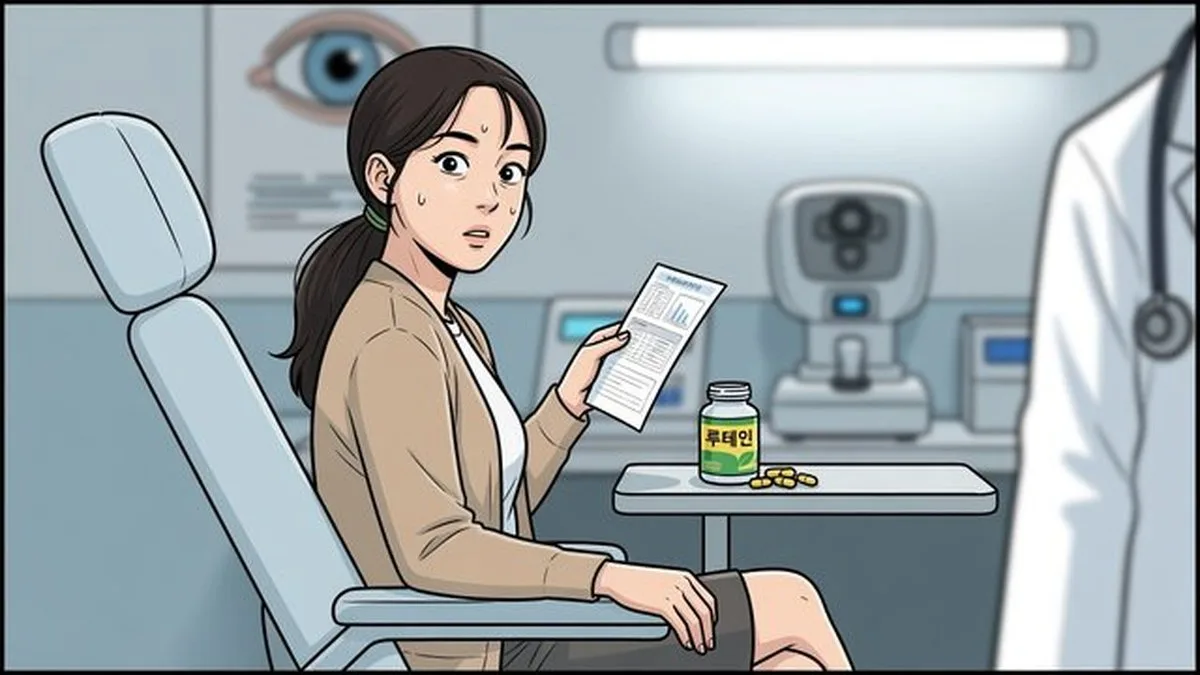 녹내장 — 건강검진에서 "안압이 조금 높다"는 말을 듣고도, 눈이 안 아프니 1년을 미뤘습니다. 녹내장은 안압 상승·혈액순환·유전 등으로 시신경이 손상되며 말초 시야가 좁아지는 질환으로 설명됩니다. 초기에는 증상이 거의 없어 정기 검진이 유일한 신호인 경우가 많습니다. 2026년 대한안과학회도 40세 이후 2~3년마다 안과 검진을 권합니다. 루테인을 담기 전에 안압