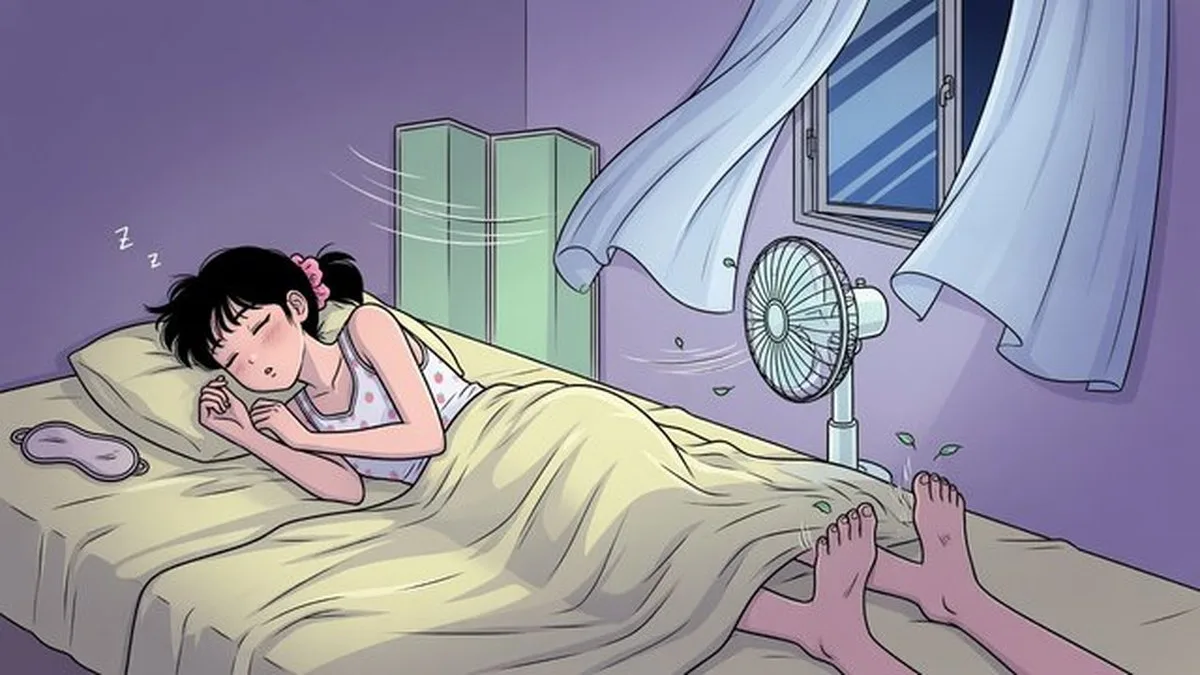 여름철 수면 — 바람이 발끝만 직격하는 각도라면 커튼이나 바람막이로 순환을 고르게 만드는 것만으로도 깊은 잠 비율이 달라질 수 있습니다. 선풍기를 보조로 쓸 때는 얼굴이 아니라 발 쪽 통풍을 우선하는 편이 체온 조절에 도움이 됩니다.